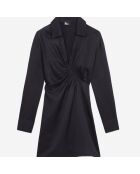 Robe courte avec drapé noire