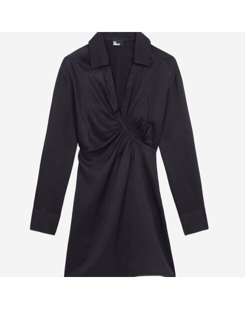 Robe courte avec drapé noire