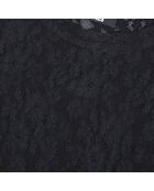 Robe patineuse courte en dentelle noire