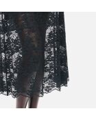 Robe longue en dentelle noire