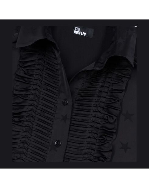 Robe courte jacquard noire