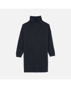 Robe pull courte en cachemire noire