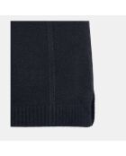 Robe pull courte en cachemire noire