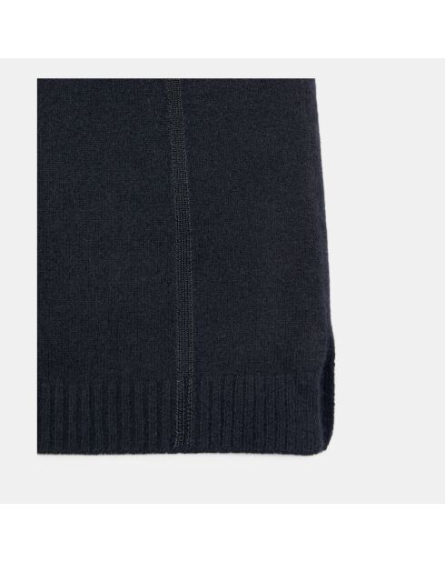 Robe pull courte en cachemire noire