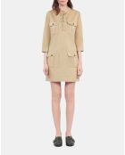 Robe saharienne courte beige