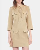 Robe saharienne courte beige