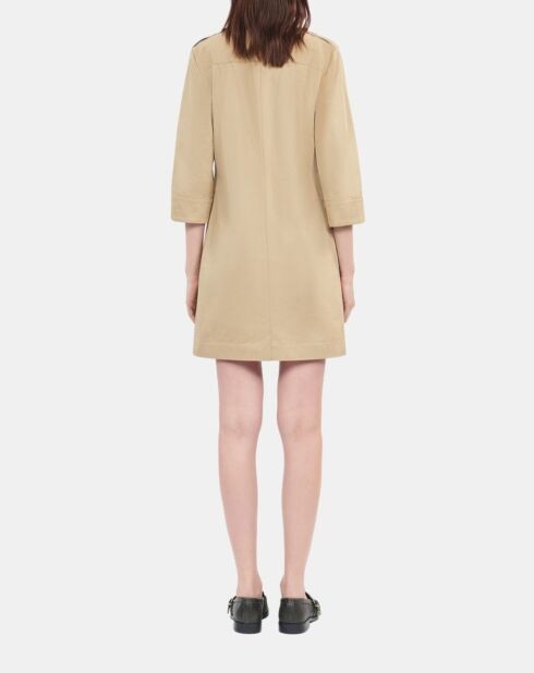 Robe saharienne courte beige