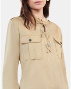 Robe saharienne courte beige