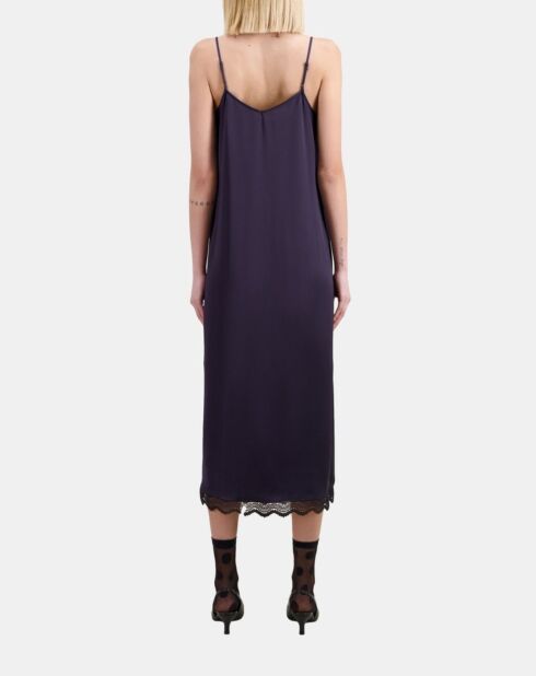 Robe nuisette longue bleu marine