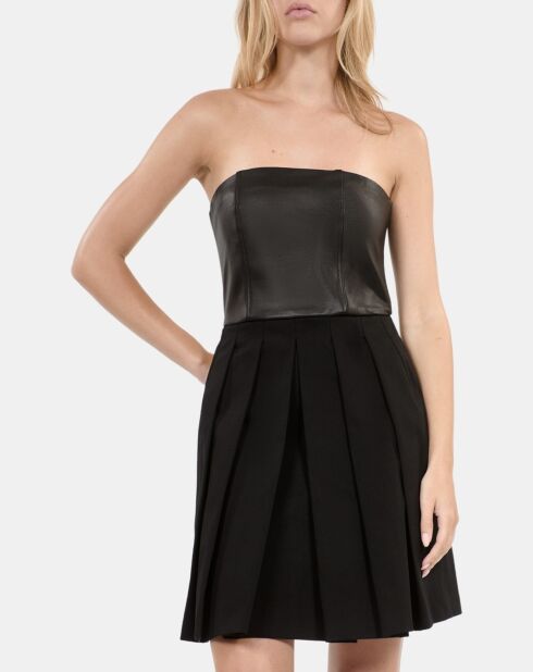 Robe bustier courte noire