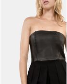 Robe bustier courte noire