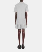 Robe t-shirt avec sérigraphie grise pierre