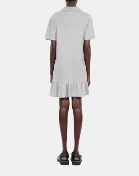 Robe t-shirt avec sérigraphie grise pierre