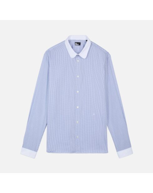 Chemise formelle à carreaux bleus et blanches