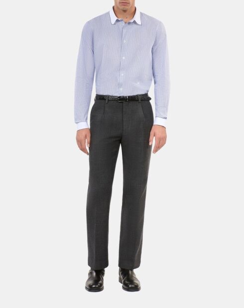 Chemise formelle à carreaux bleus et blanches