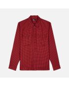 Chemise pied de poule noir et rouge