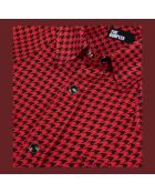 Chemise pied de poule noir et rouge