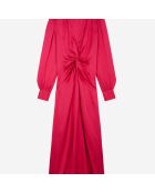 Robe longue avec nœud cerise