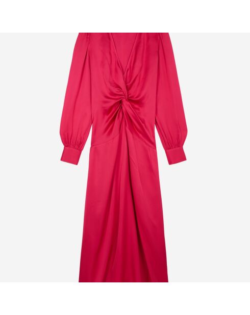 Robe longue avec nœud cerise
