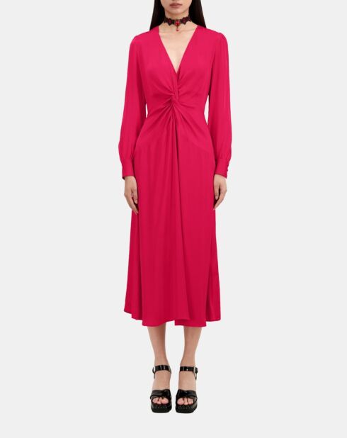 Robe longue avec nœud cerise