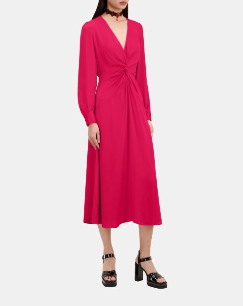 Robe longue avec nœud cerise
