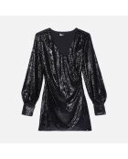 Robe à sequins courte noire