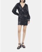 Robe à sequins courte noire