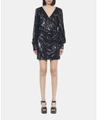 Robe à sequins courte noire