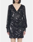 Robe à sequins courte noire