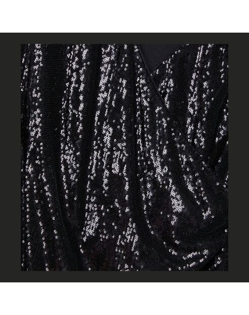 Robe à sequins courte noire