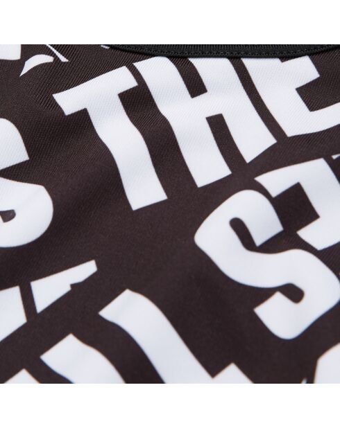 Brassière courte Tape logo noire et blanche