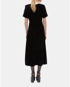 Robe longue en velours noir