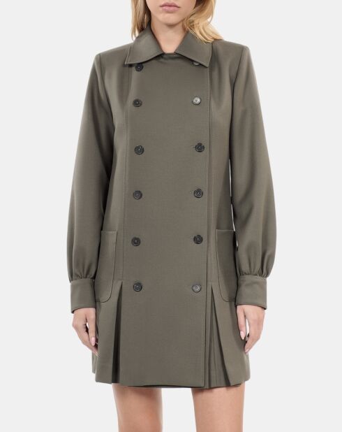 Robe tailleur courte kaki