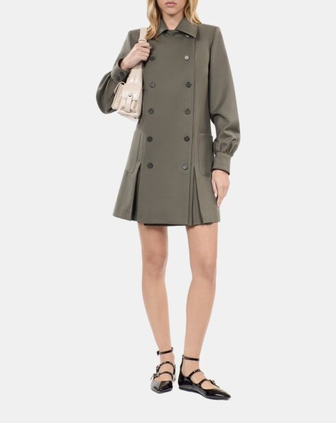 Robe tailleur courte kaki