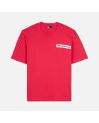 T-shirt avec patchs rouge