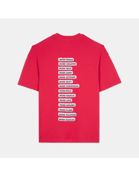 T-shirt avec patchs rouge