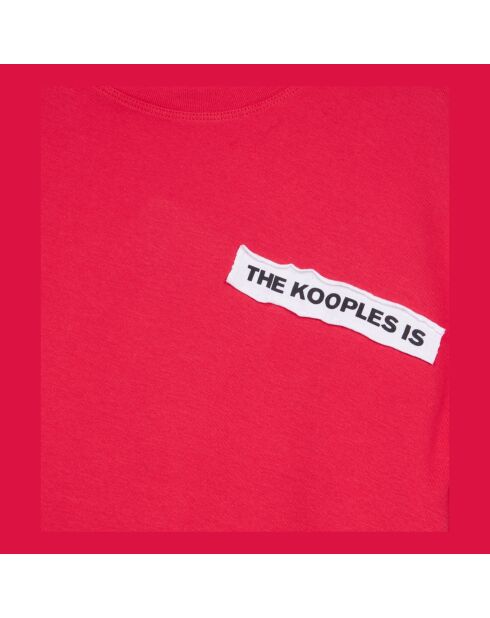 T-shirt avec patchs rouge