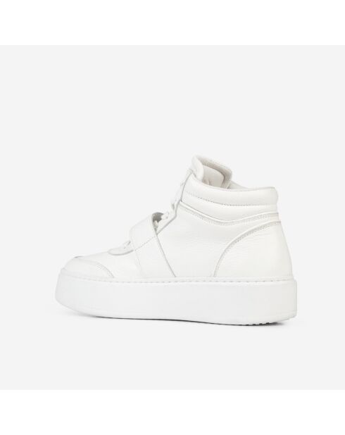 Baskets montantes en cuir blanches