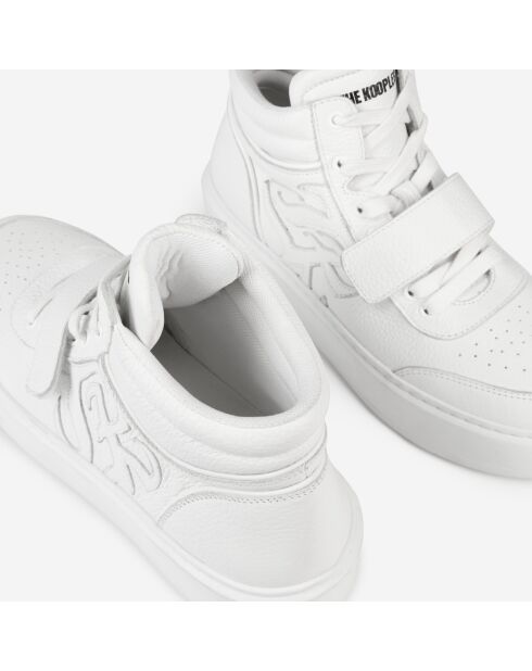 Baskets montantes en cuir blanches