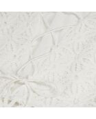 Robe longue en guipure blanche