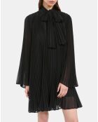 Robe courte plissée noire