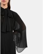 Robe courte plissée noire