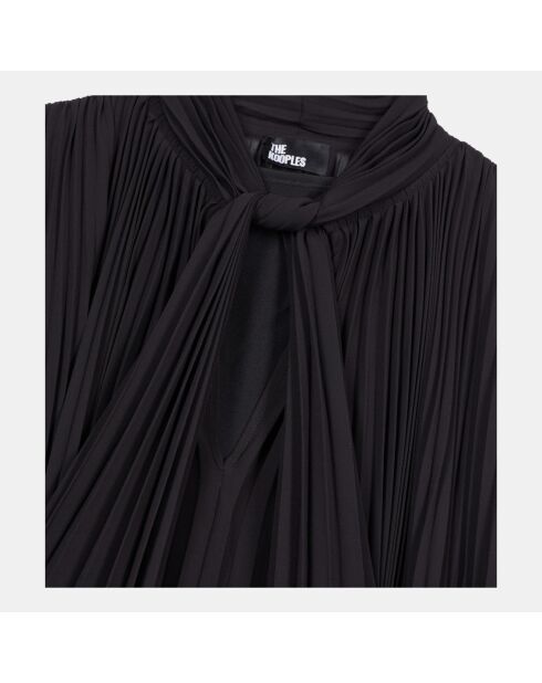 Robe courte plissée noire