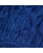 Robe longue plissée bleu royal