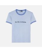 T-shirt avec sérigraphie bleue