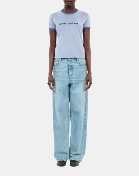 T-shirt avec sérigraphie bleue