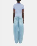 T-shirt avec sérigraphie bleue