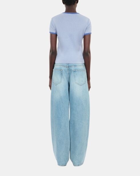 T-shirt avec sérigraphie bleue