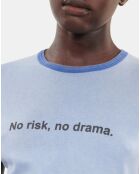 T-shirt avec sérigraphie bleue