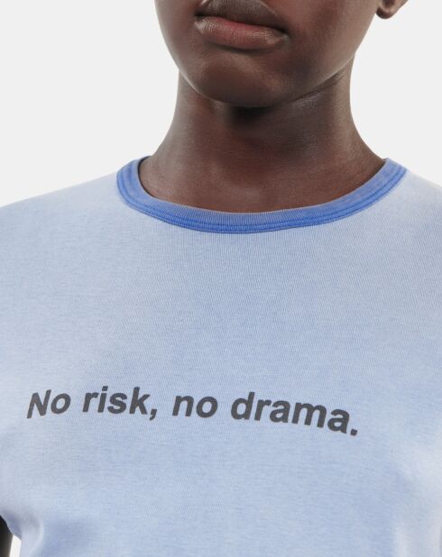 T-shirt avec sérigraphie bleue